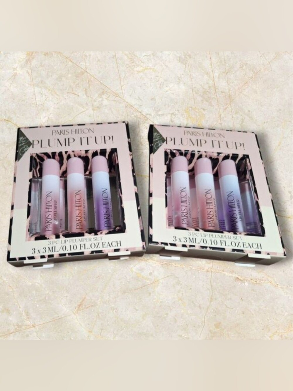 2 Pks- Paris Hilton Lip Plumper Trio - Pink and Purple